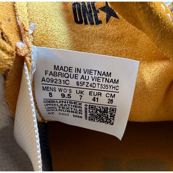 ⭐Converse One Star Pro OX Low Mens Shoes 8 Mustard Yellow Suede Sneaker A09231C - Picture 8 of 10